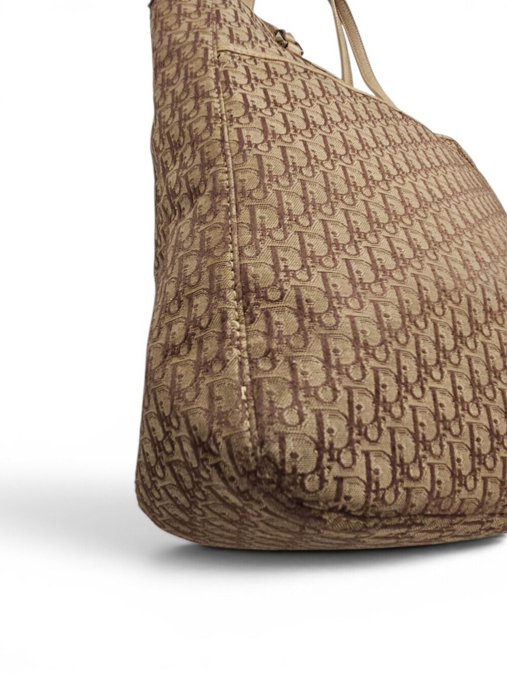Dior Trotter Diorissimo Monogram Canvas And Leather Tote Bag In Brown And Tan - Picture 9 of 16